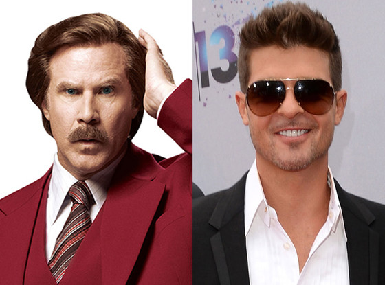 Ron Burgundy, Anchorman, Robin Thicke Ron Burgundy, Anchorman, Robin Thicke